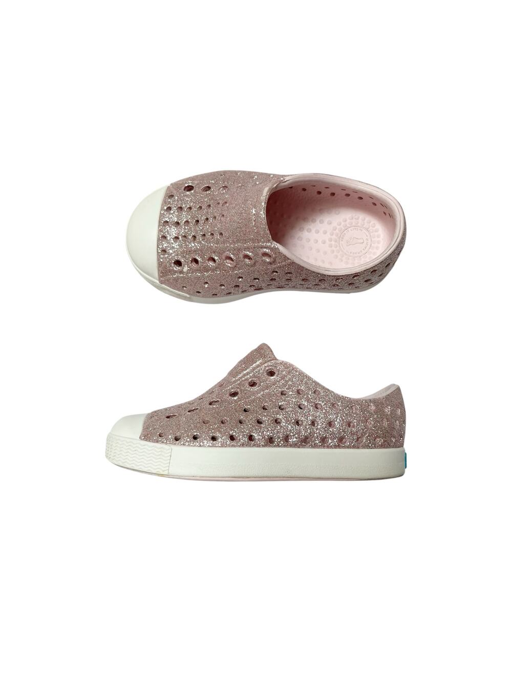 Native Jefferson Bling Glitter Sneakers Size 5
